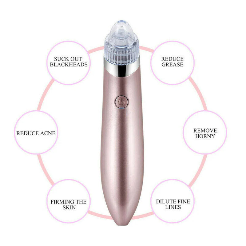 Chargeable Blackhead Removal Machine Black Head Remover Machine - Acne Pimple Pore Cleaner Vacuum Suction Tool Blackhead Removal On Nose Sucking Machine Blackheads Removal Device Derma Suction
